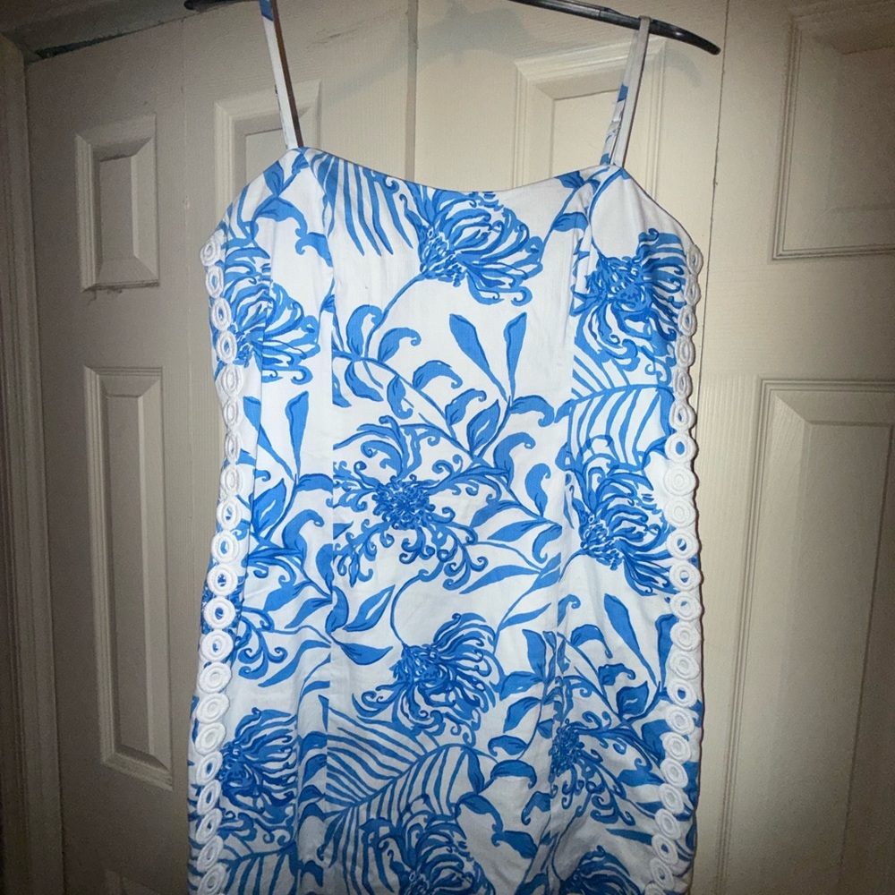 Lilly Pulitzer Blue and White Patterned Dress
